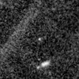 F150W image, 3.2 arcsec across, north up