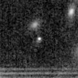 F200W image, 3.2 arcsec across, north up