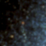 Colour composite: F444W red, F356W green, F277W blue, 3.2 arcsec across, north up