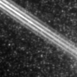 F150W image, 3.2 arcsec across, north up