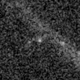F200W image, 3.2 arcsec across, north up