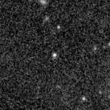 F150W image, 3.2 arcsec across, north up