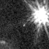 F150W image, 3.2 arcsec across, north up