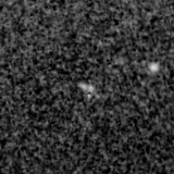 F200W image, 3.2 arcsec across, north up