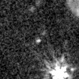 F200W image, 3.2 arcsec across, north up
