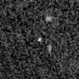 F150W image, 3.2 arcsec across, north up