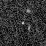 F200W image, 3.2 arcsec across, north up