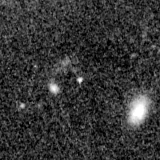 F200W image, 3.2 arcsec across, north up