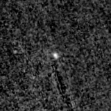 F090W image, 3.2 arcsec across, north up