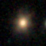 Colour composite: F444W red, F356W green, F277W blue, 3.2 arcsec across, north up