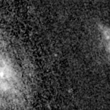 F150W image, 3.2 arcsec across, north up