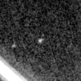 F150W image, 3.2 arcsec across, north up
