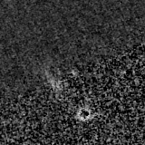 F115W image, 3.2 arcsec across, north up