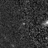 F150W image, 3.2 arcsec across, north up