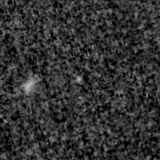 F150W image, 3.2 arcsec across, north up