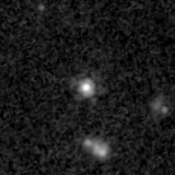 F200W image, 3.2 arcsec across, north up
