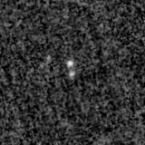 F150W image, 3.2 arcsec across, north up