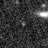 F150W image, 3.2 arcsec across, north up