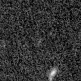 F150W image, 3.2 arcsec across, north up