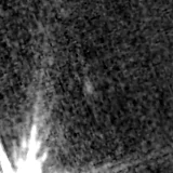 F150W image, 3.2 arcsec across, north up