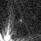 F200W image, 3.2 arcsec across, north up
