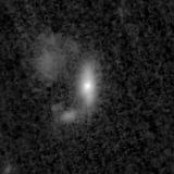 F150W image, 3.2 arcsec across, north up