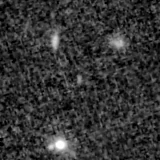 F090W image, 3.2 arcsec across, north up
