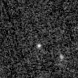 F200W image, 3.2 arcsec across, north up