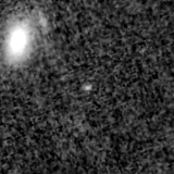 F150W image, 3.2 arcsec across, north up