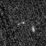 F150W image, 3.2 arcsec across, north up