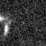 F200W image, 3.2 arcsec across, north up
