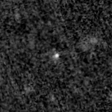 F150W image, 3.2 arcsec across, north up