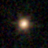 Colour composite: F444W red, F356W green, F277W blue, 3.2 arcsec across, north up