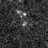 F150W image, 3.2 arcsec across, north up