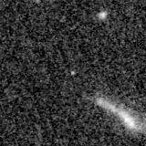 F150W image, 3.2 arcsec across, north up