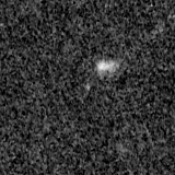 F200W image, 3.2 arcsec across, north up