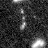 F200W image, 3.2 arcsec across, north up
