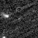 F150W image, 3.2 arcsec across, north up