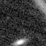 F150W image, 3.2 arcsec across, north up