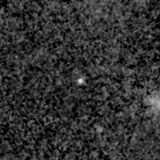F150W image, 3.2 arcsec across, north up