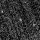 F200W image, 3.2 arcsec across, north up