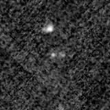 F115W image, 3.2 arcsec across, north up