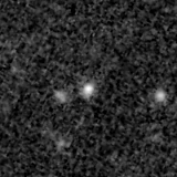 F150W image, 3.2 arcsec across, north up