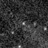 F200W image, 3.2 arcsec across, north up