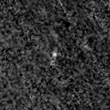 F150W image, 3.2 arcsec across, north up