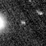 F150W image, 3.2 arcsec across, north up