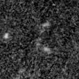 F090W image, 3.2 arcsec across, north up