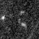 F115W image, 3.2 arcsec across, north up
