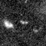 F200W image, 3.2 arcsec across, north up
