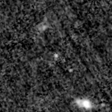F200W image, 3.2 arcsec across, north up